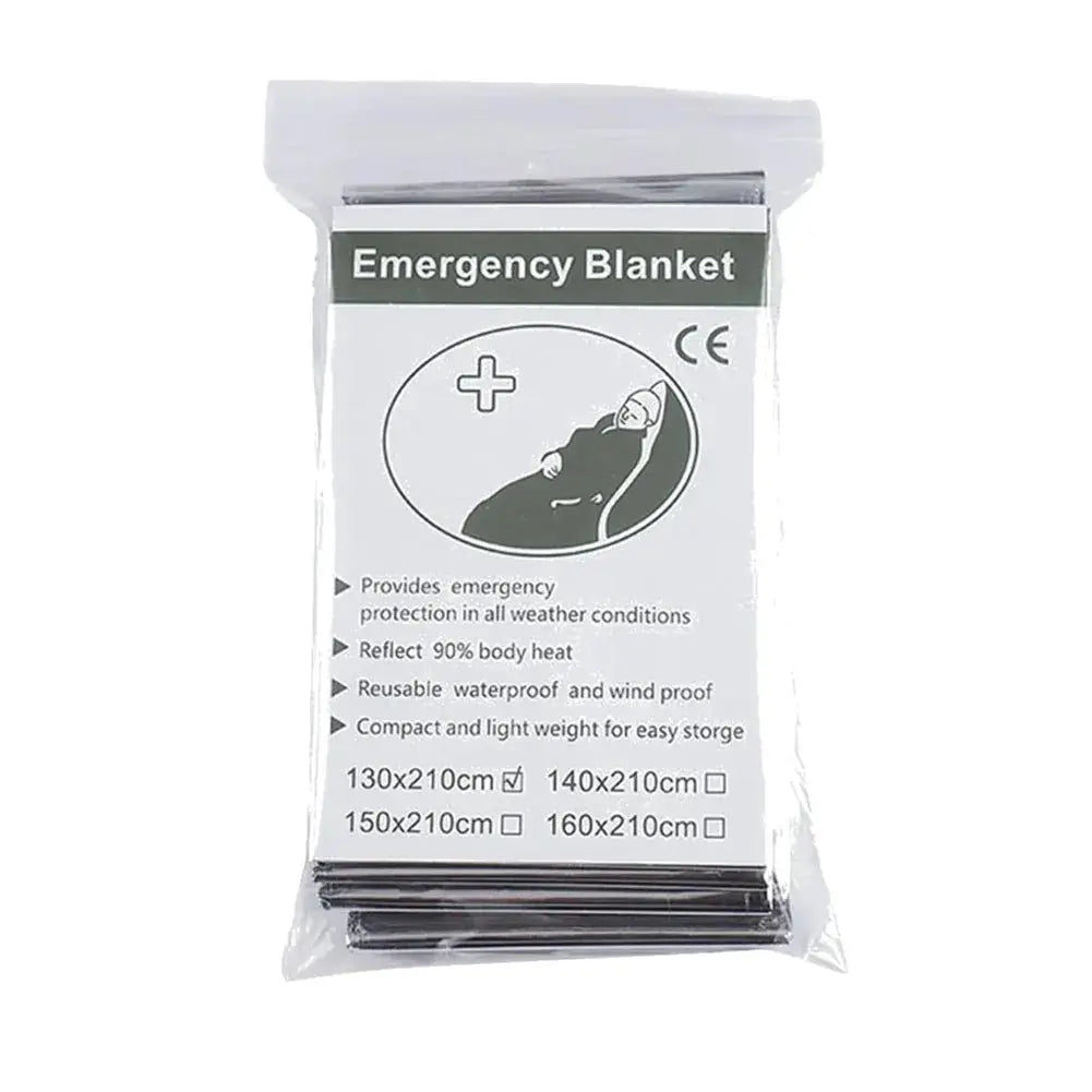 1 To 10 Pack Emergency Thermal Blanket Kit Military Rescue Mylar Foil Windproof Waterproof First Aid Camping