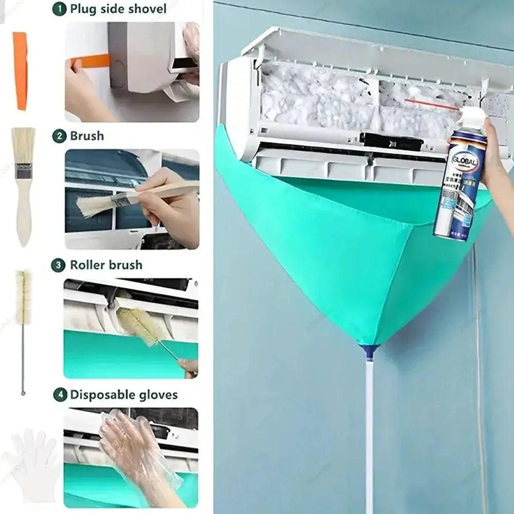1-10Pcs Air Conditioner Cleaning Bag Kit Waterproof Drain Hose For Washing And Conditioning Aircon Cleaner