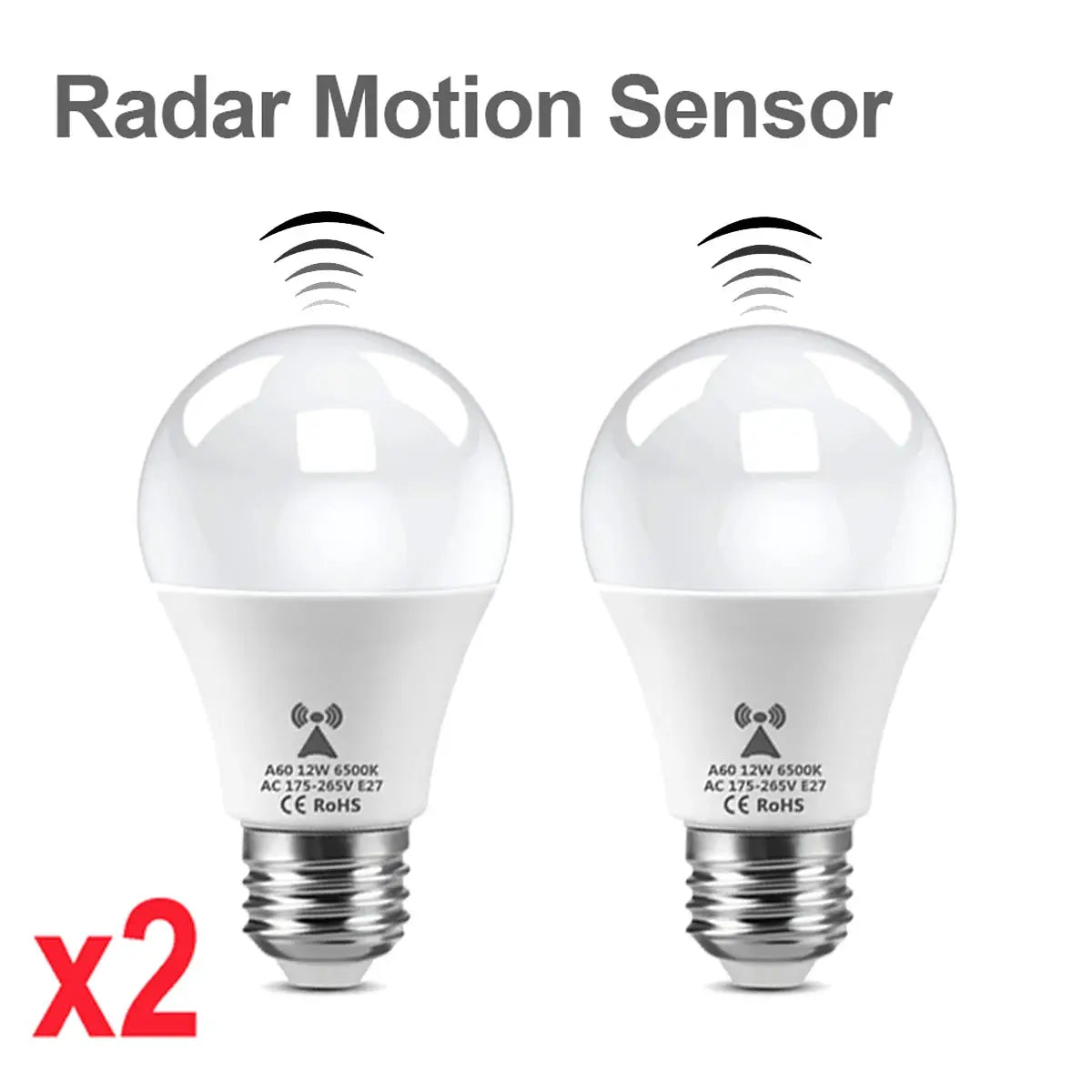 LED night lights with motion sensor, white, 2-pack from Simples Market