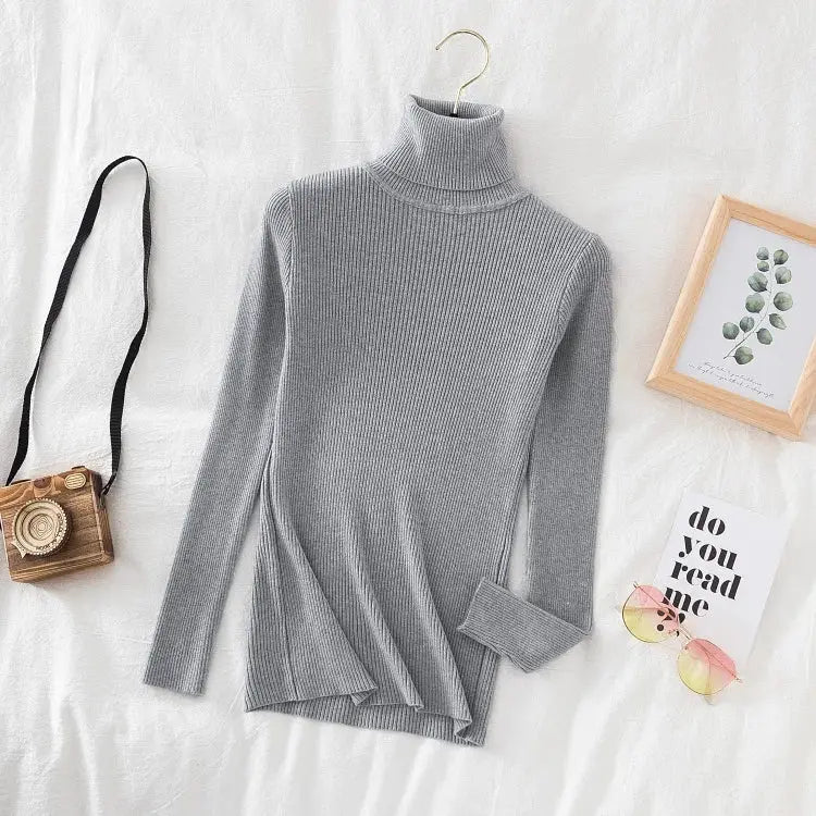 EverSoft Women Turtleneck Knitted Sweater Soft Cashmere Blend For Cozy Warmth In Autumn And Winter