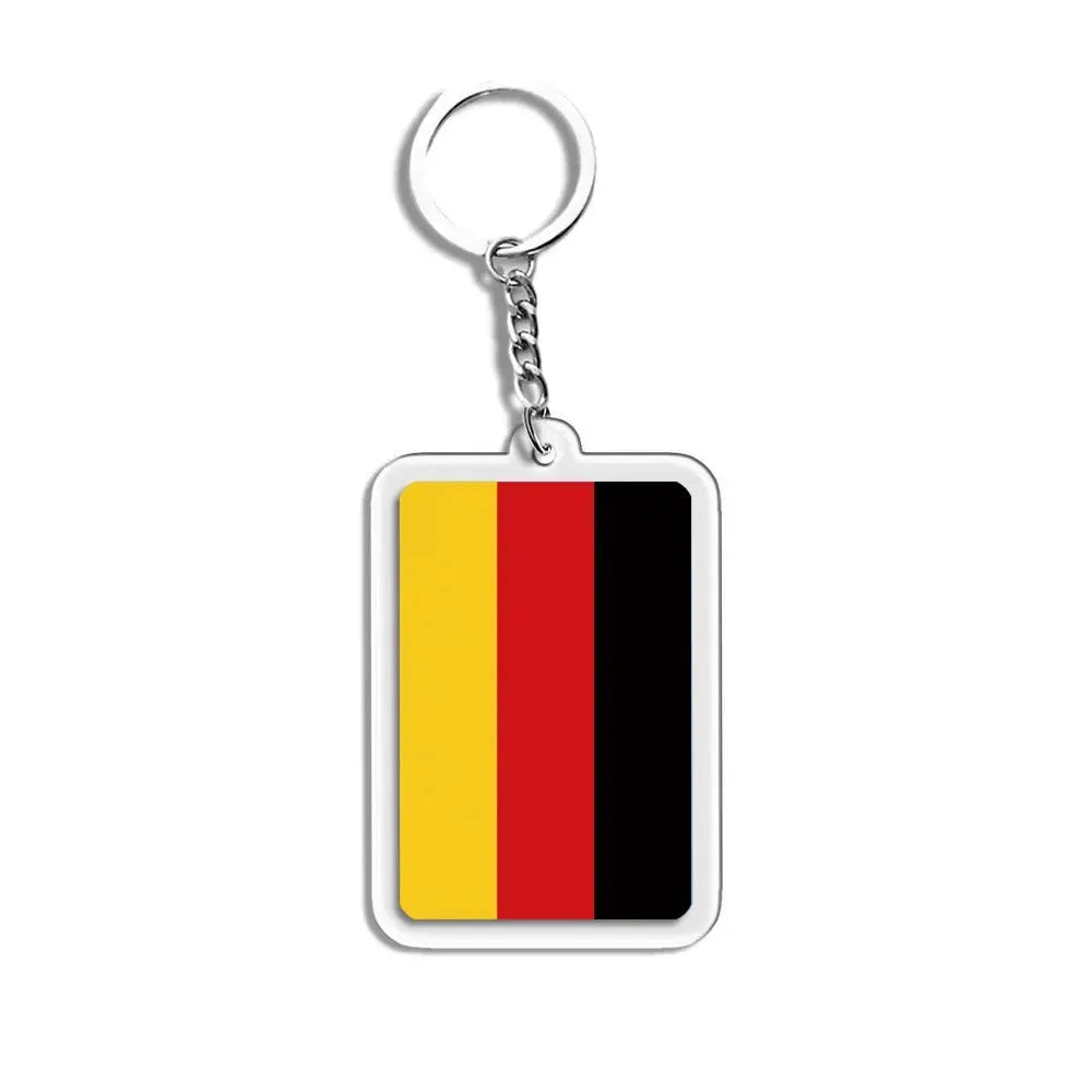 National Flags Keychain Set With Glass Inlay Ten Flags Zinc Alloy
