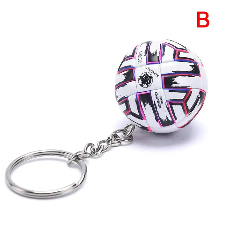 PU Leather 3D Soccer Football Keychain For Men Women Bag Pendant Gift