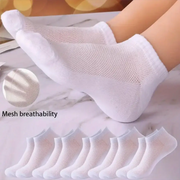 Unisex Summer Mesh Ankle Running Socks Black White Gray Breathable Thin Low Cut No Show For Women And Men