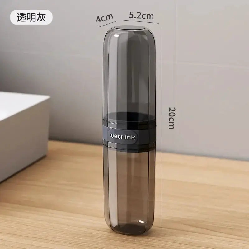 TravelEase Transparent Portable Toothbrush Case For Travel And Business Trips Durable Acrylic Hygienic Organizer