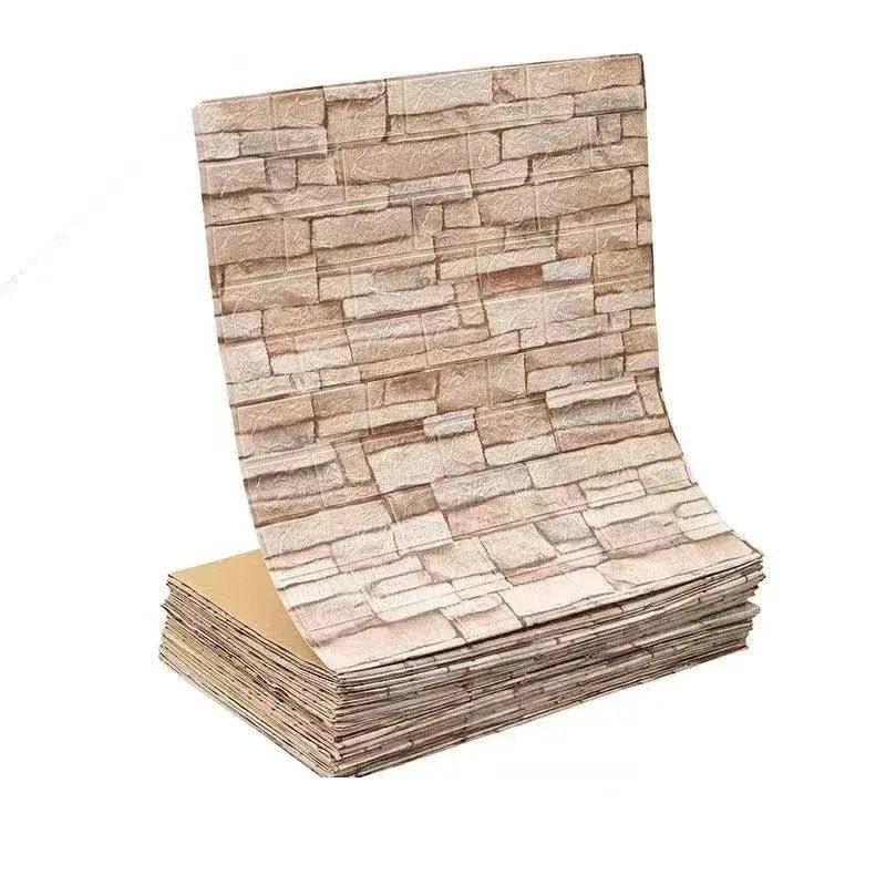3D Self Adhesive Brick Wallpaper Waterproof 70cm Wide 1m 5m Or 10m Lengths For Living Room Bedroom Kids Room Decor - Simples Market