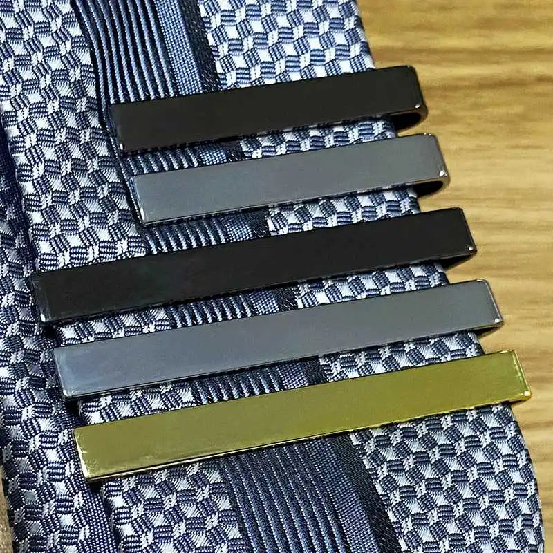 NobleMan Metal Tone Tie Clip Simple Bar Clasp Keeps Neckties Neat and Stylish for Men