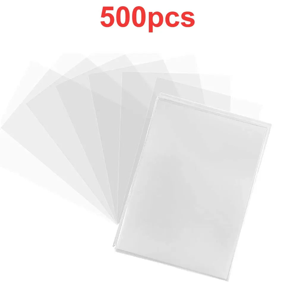 200 Pcs Transparent Card Sleeves Protector Clear Holders For Pokemon Cards Trading Cards IDs Photos Pouch Kit