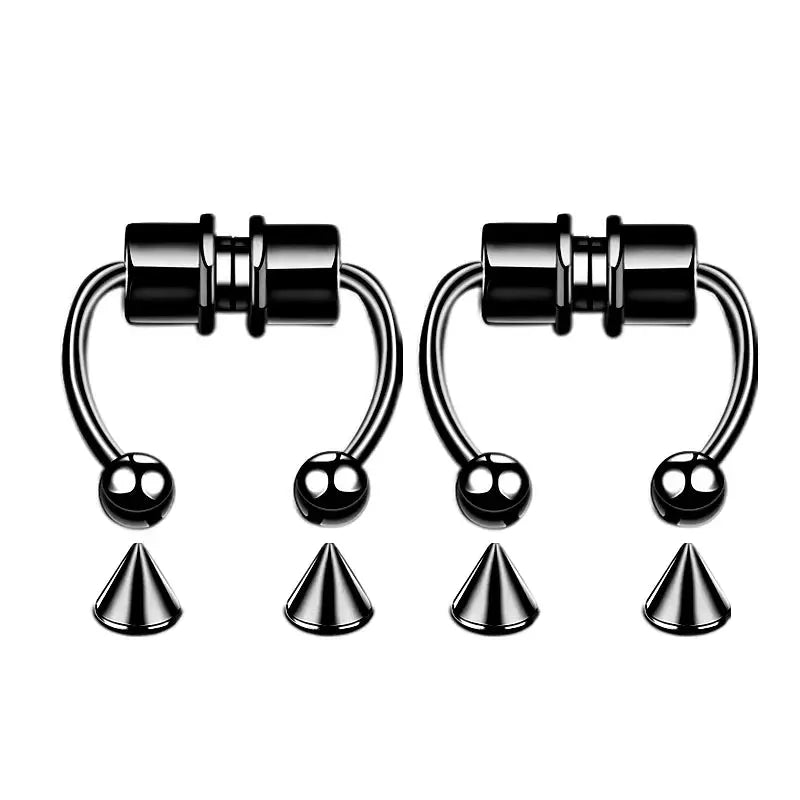 Magnetic Nose Ring Hoop Septum Clip Non Piercing Stainless Steel Hip Hop Punk Fashion Jewelry for Women