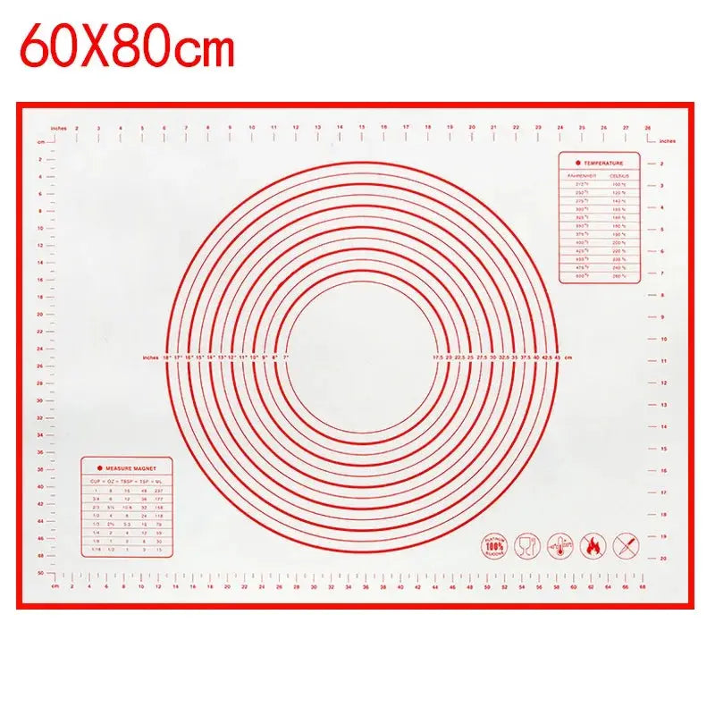 UNTIOR Silicone Baking Mat And Kneading Pad Nonstick Dough Mat For Pizza Cake Pastry Baking