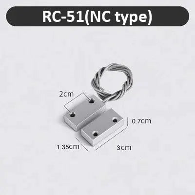 Simples Market RC-51 NC type metal wired door sensor with roller shutter magnetic reed switch (2-piece)