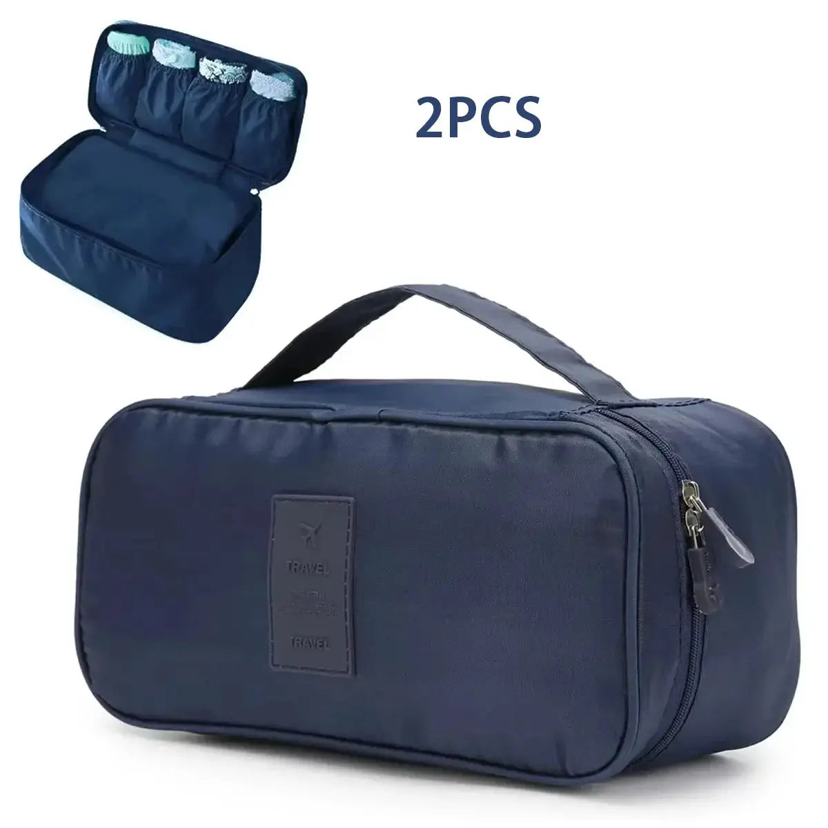 TravelMate Portable Travel Storage Bag Multi Function Bra Underwear Organizer Cosmetic Case Lightweight Design