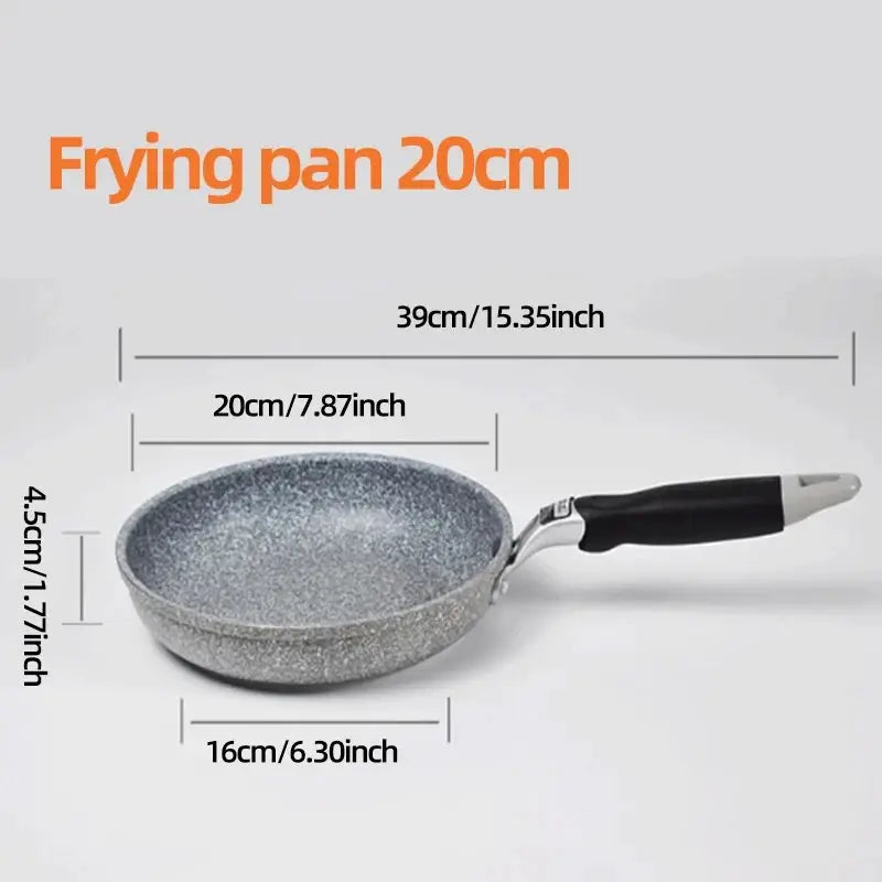Durable Stone Frying Pan Set 20 24 26 28 Cm Nonstick Skillet For Induction And Gas Stove Cooking