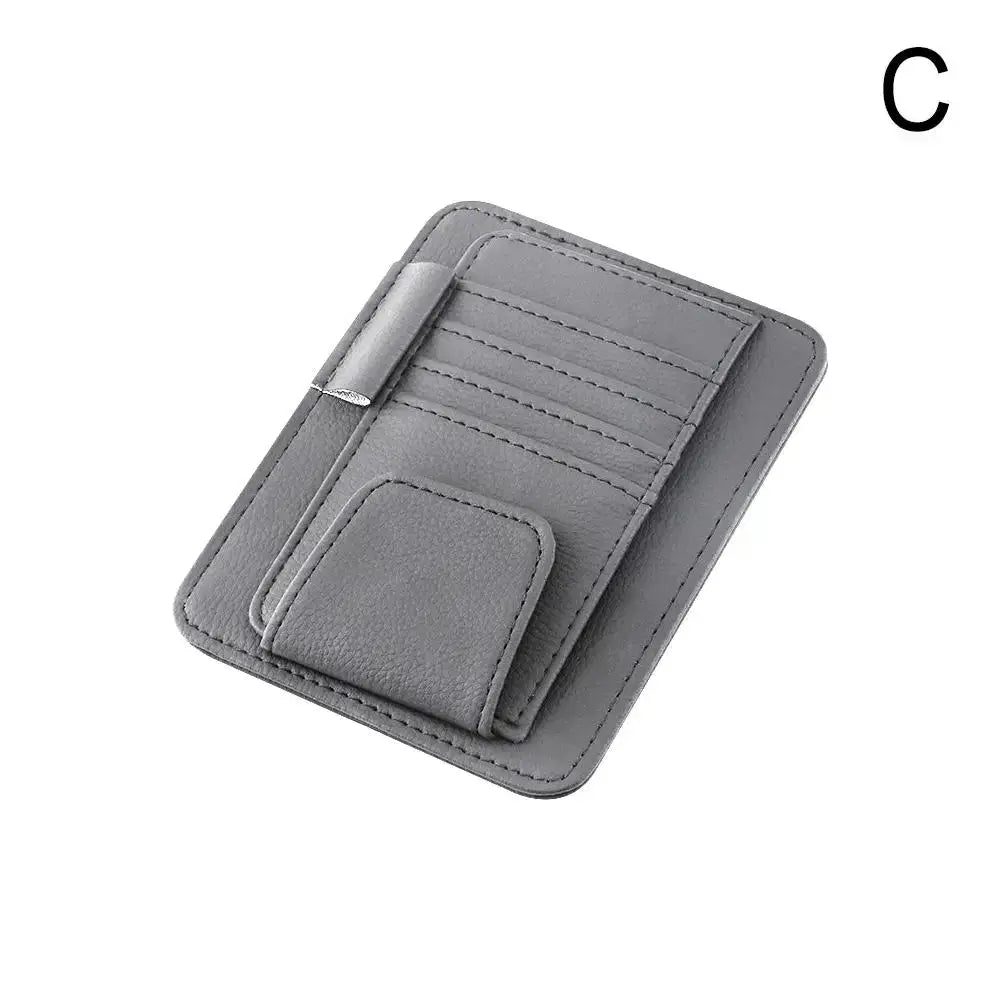 Car Sun Visor Organizer With Multi Pocket Design For Sunglasses And Business Cards And Small Essentials In Auto Interior
