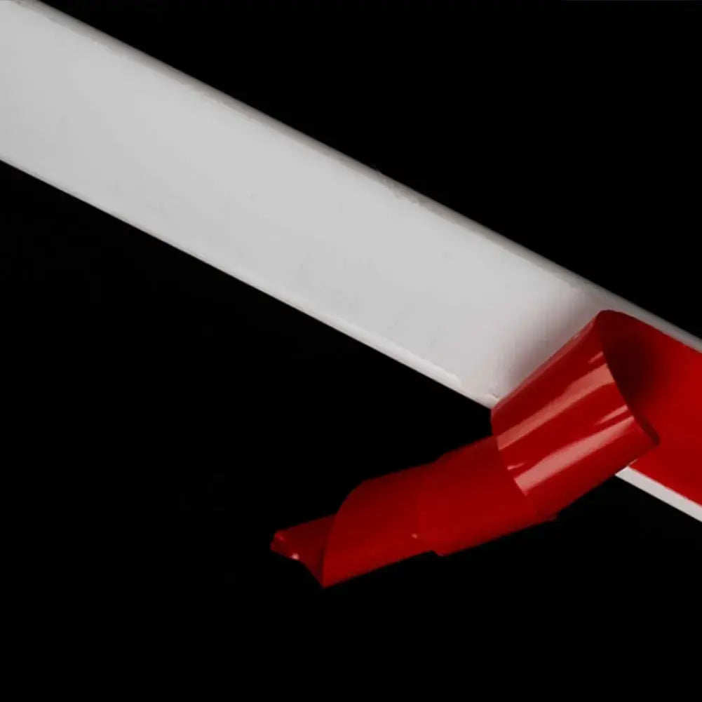 Shower dam strip, white silicone with red end clip, 1–3m length