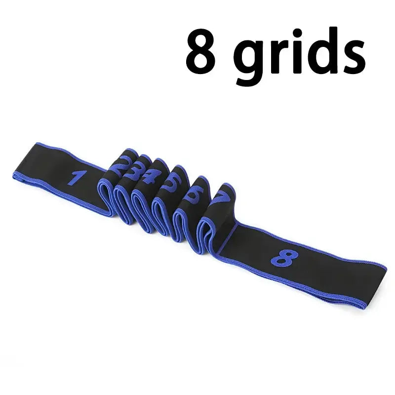 8 Section Dance Resistance Band For Yoga Pilates Fitness With Adjustable Elasticity And Tension Belt