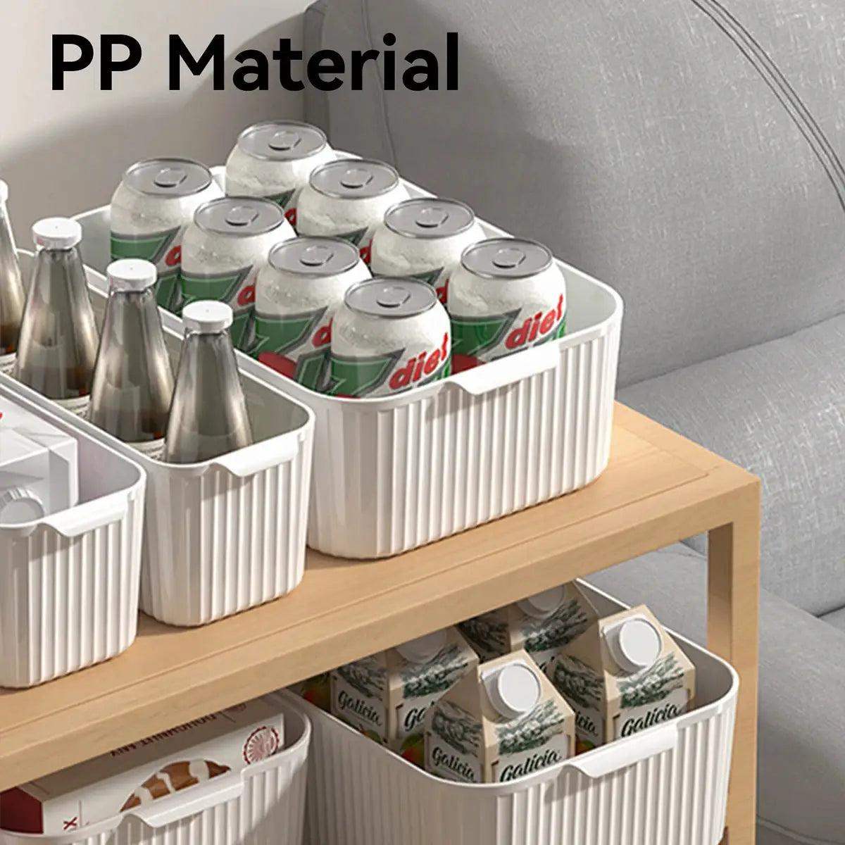 Worthbuy Multifunctional Plastic Storage Box With Handle Desktop Organizer For Kitchen Bathroom Food Cabinet