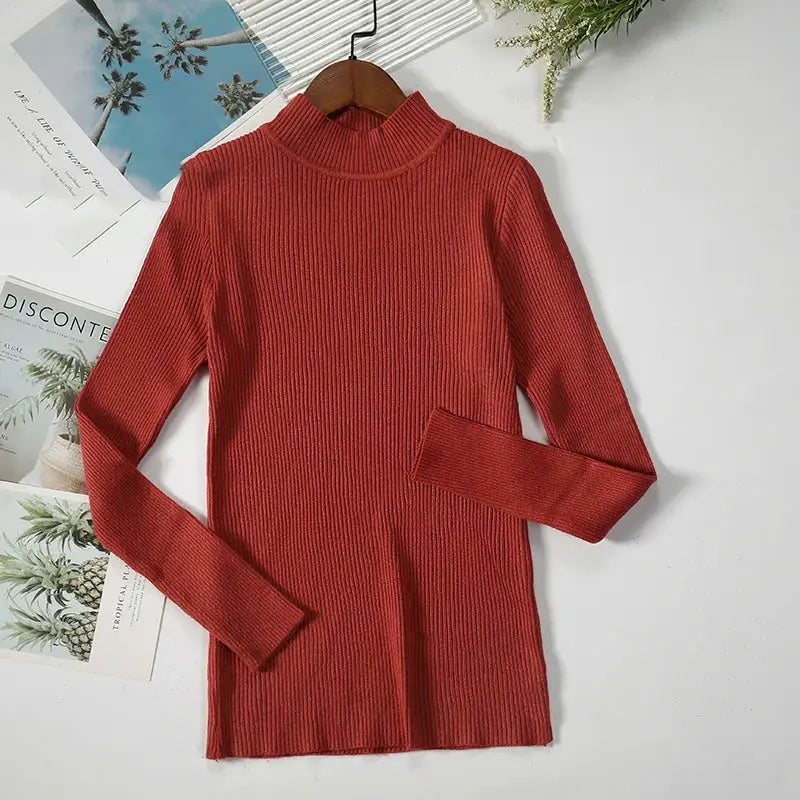EverSoft Women Turtleneck Knitted Sweater Soft Cashmere Blend For Cozy Warmth In Autumn And Winter