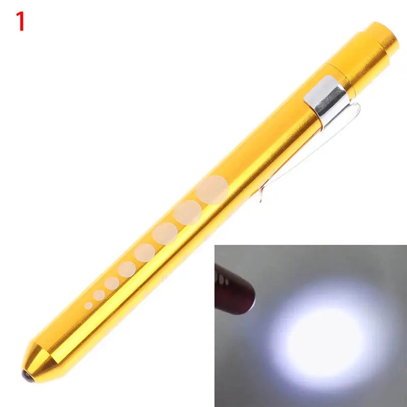 Medical Pen Light With Pupil Gauge Measurements LED Illumination Portable Aluminum Alloy Body Pocket Clip
