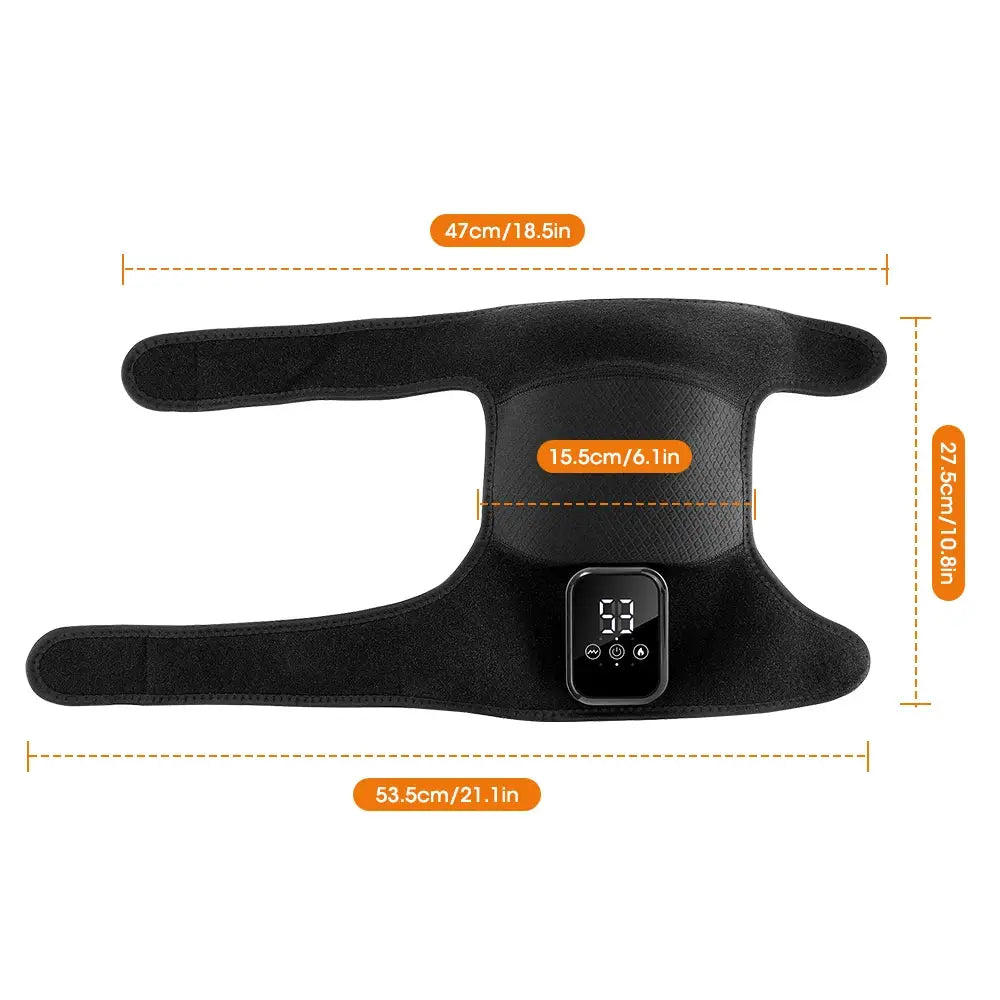Simples Market electric heated knee massage pad with vibration and 3-level heat, black