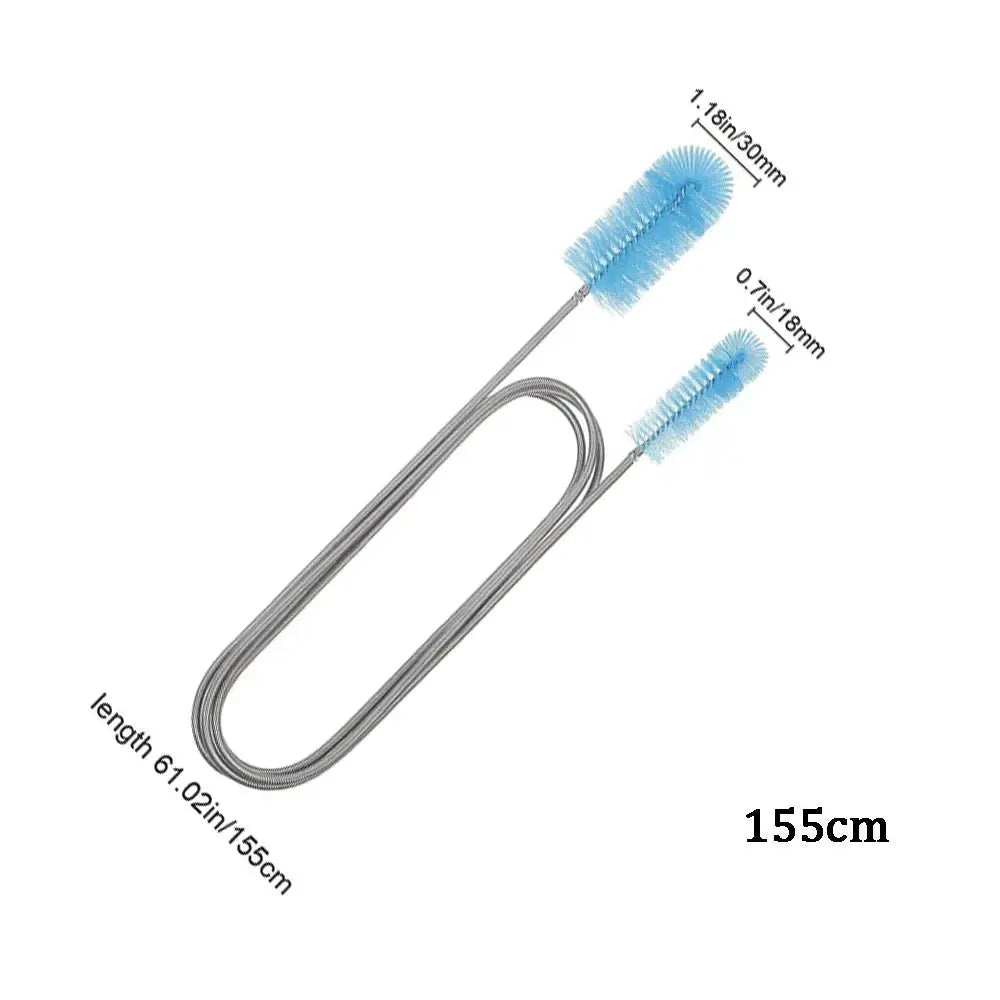 Stainless Steel Aquarium Cleaning Brush for Water Filter Pumps Lily Pipes Air Tubes and Hoses Fish Tank Maintenance Tool