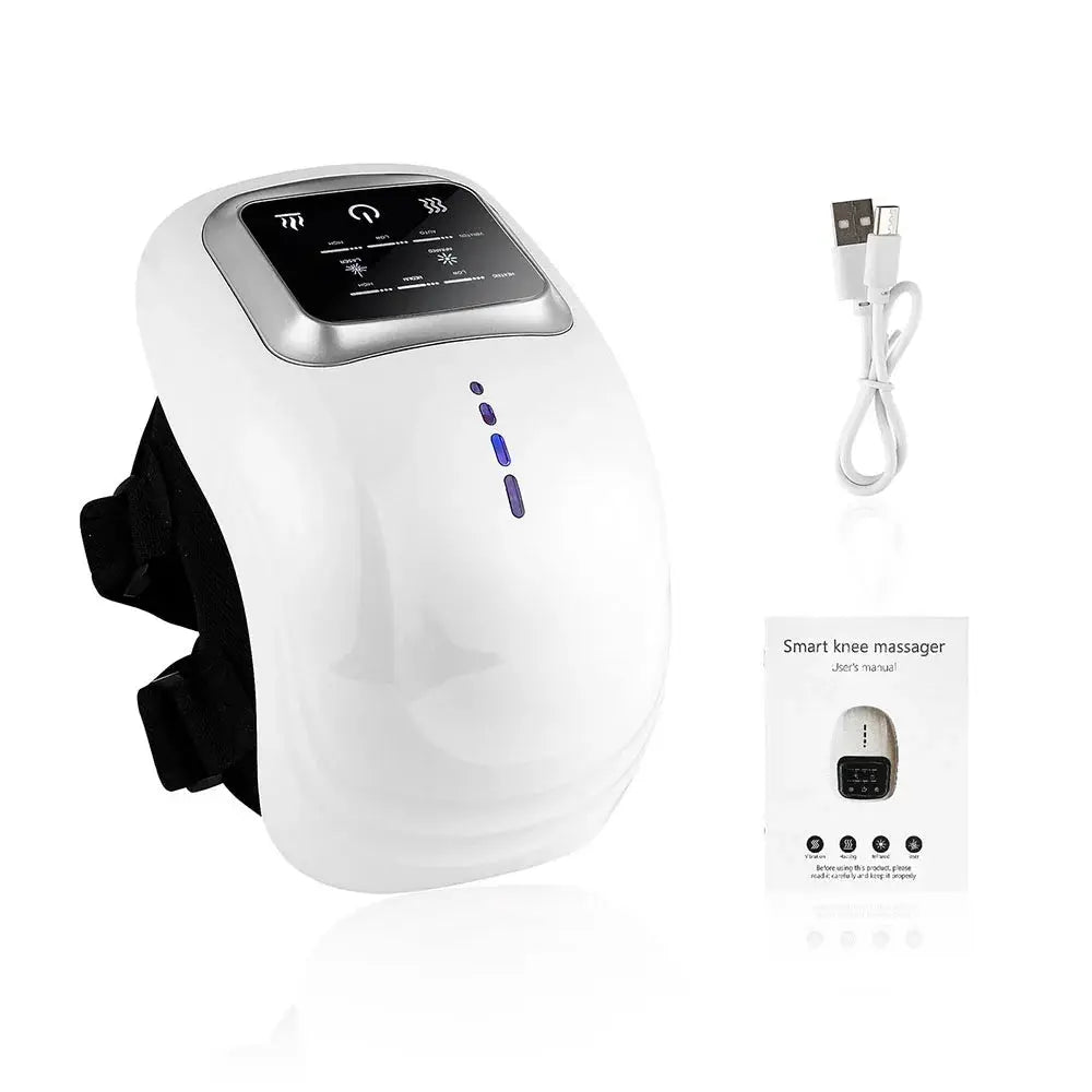 foreverlily Smart knee massager by Simples Market, white device with control panel and purple LED indicators