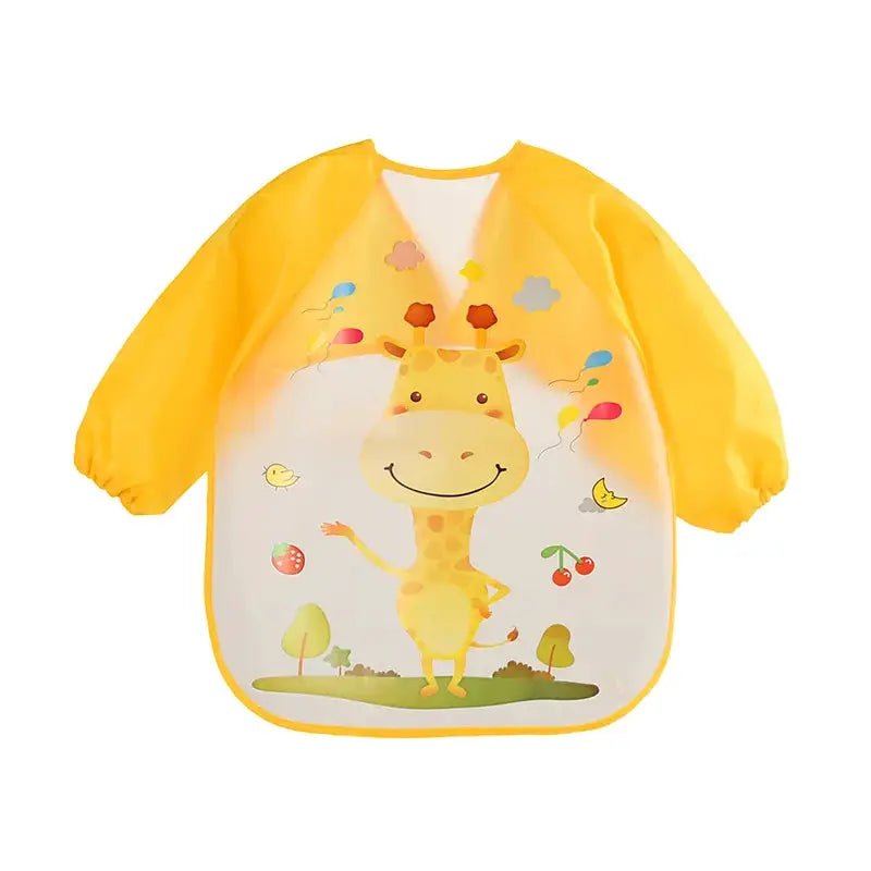 Waterproof EVA Full Sleeve Baby Bibs For Kids Long Sleeve Feeding Smock Apron Eating Breastplate Infant Clothing