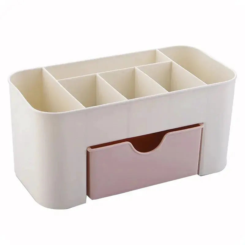 Nail Art Plastic Organizer Container Compact Storage Box For Gel Polish Remover, Cotton Pads, Swabs And Tools