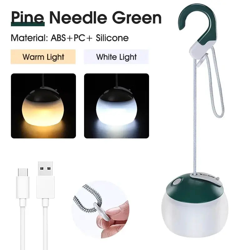 West Biking Camping Tent Hanging Light USB Rechargeable LED Lantern For Outdoor Camping Hiking And Emergency