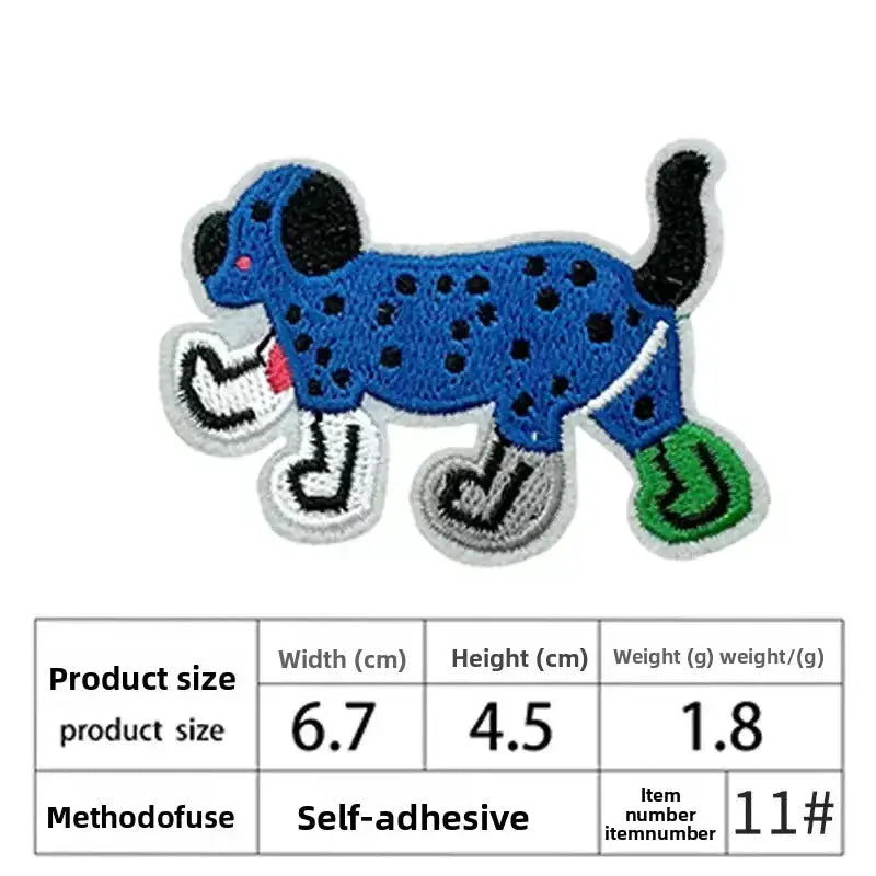 Two Pack Embroidered Black Cat Patches Iron On For Clothing Jeans Jackets Cute Cartoon Design