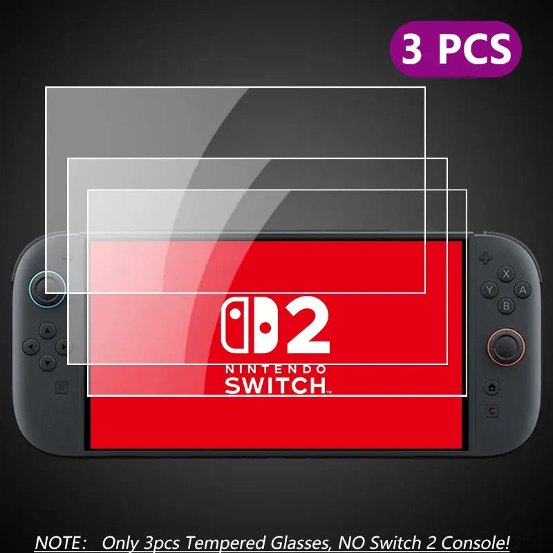 NS2 HD Tempered Glass Screen Protector For 2025 Nintendo Switch 2 With 9H Hardness Anti Scratch Crystal Clear