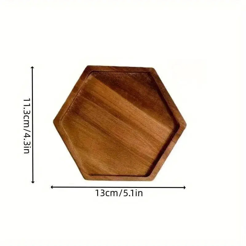 Japanese Solid Wood Fruit Plate Tray Set Multi Size Snack Platter