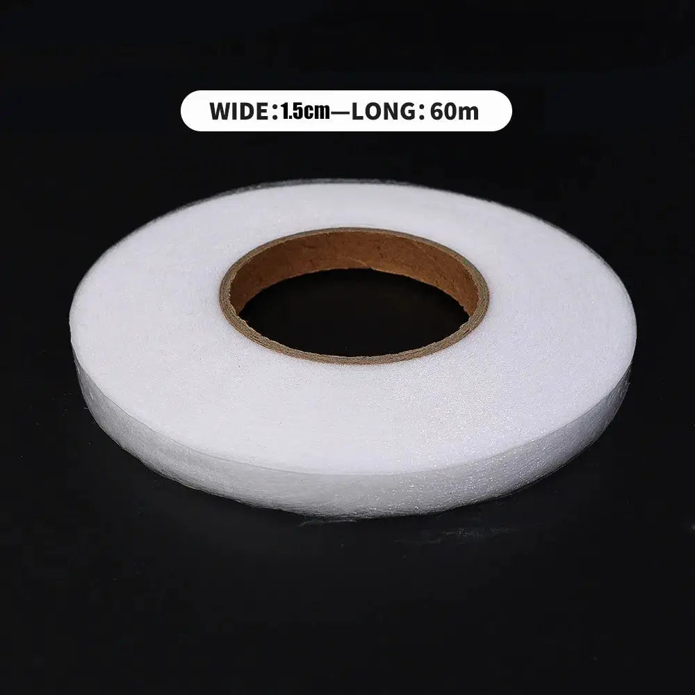 60M Double Sided Interlining Adhesive Tape Non Woven Iron On Hem Tape For DIY Sewing And Pants Hem Repair