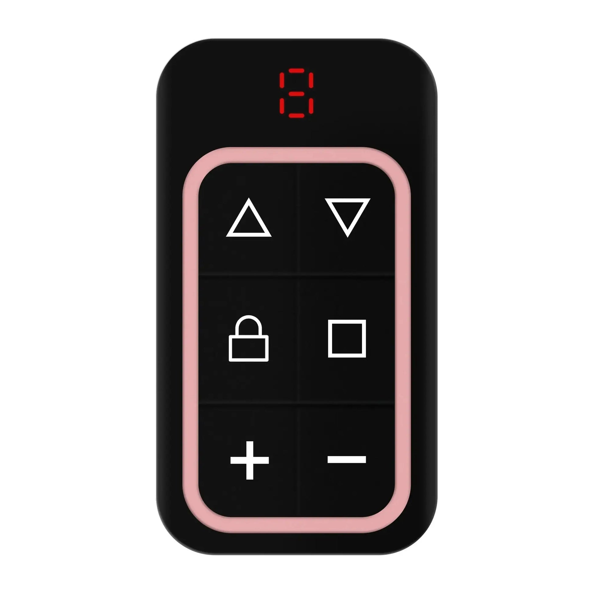 Simples Market multi-frequency garage door remote, 300–915MHz, pink-edged black handheld transmitter