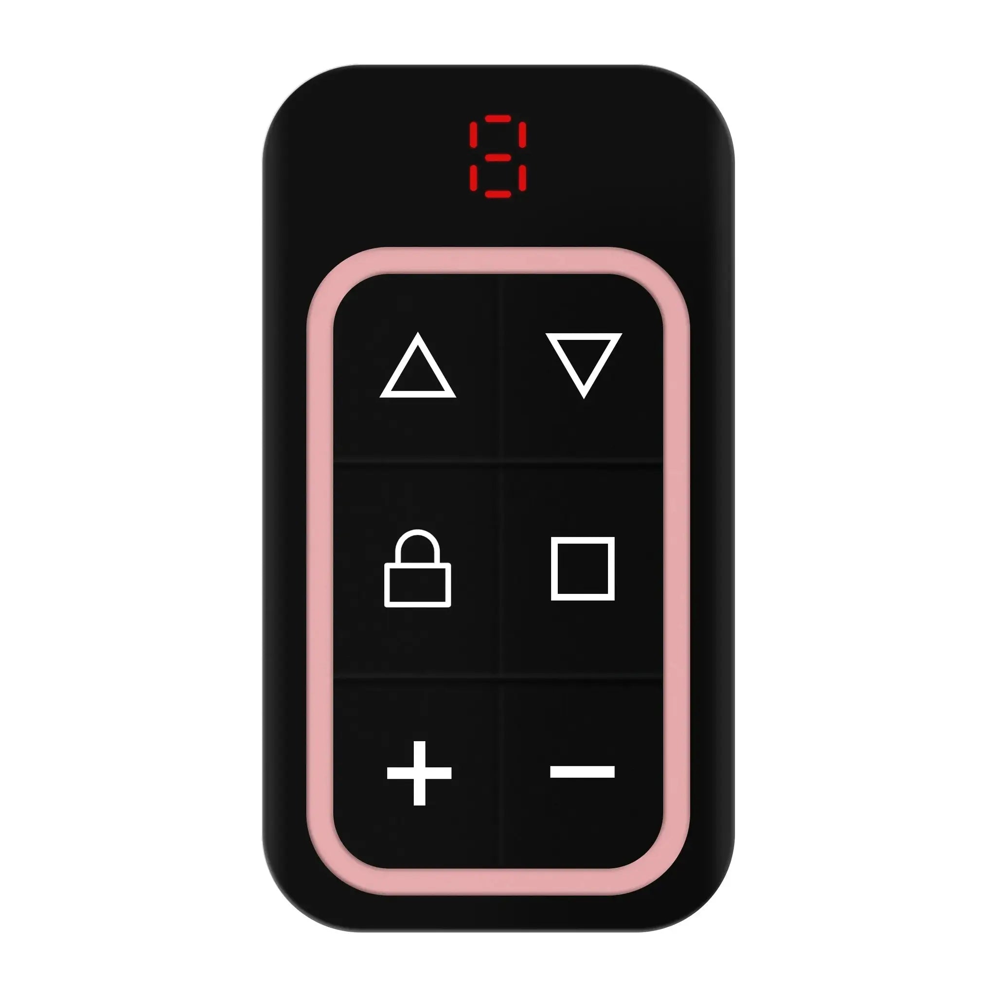 Simples Market multi-frequency garage door remote, 300–915MHz, pink-edged black handheld transmitter