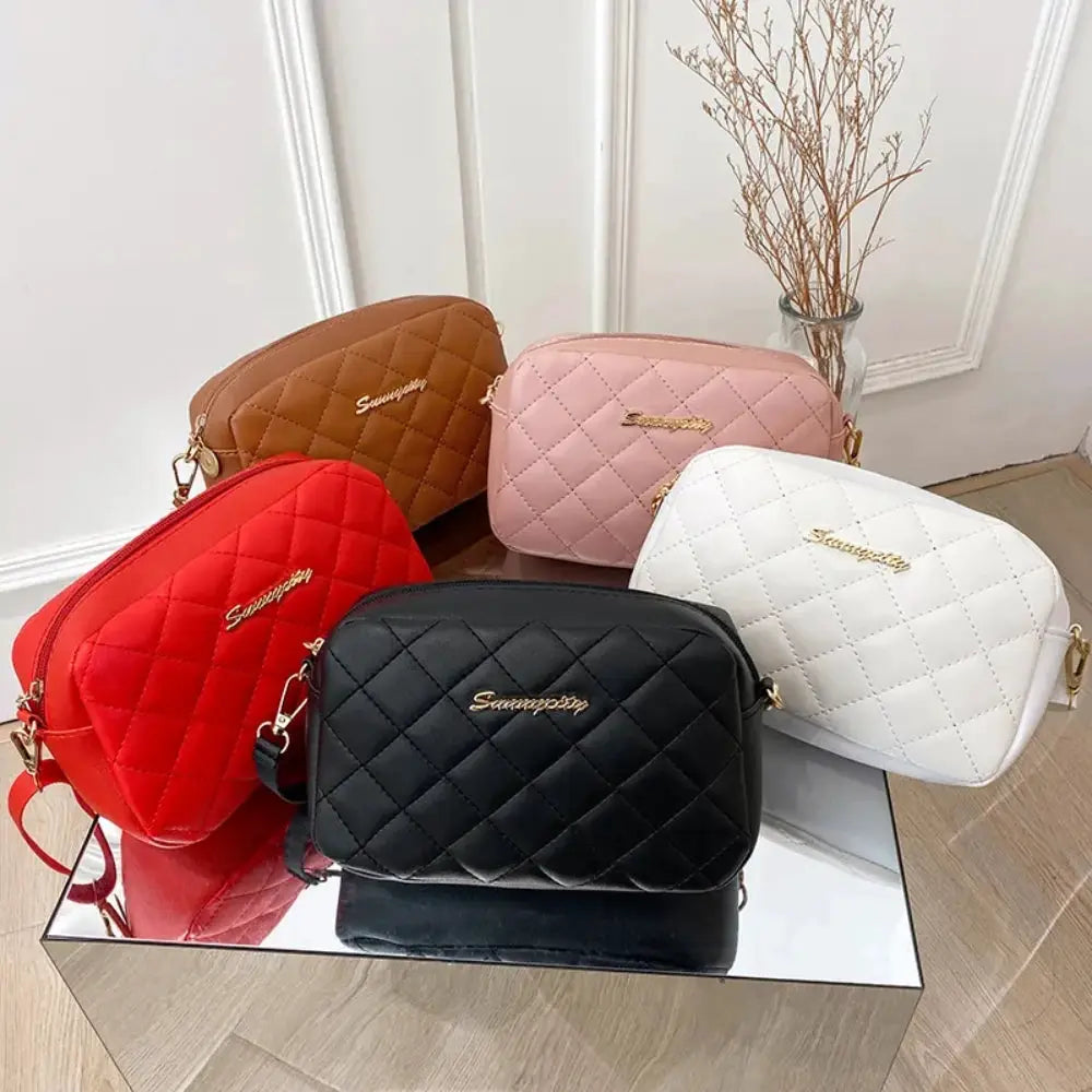 Lingge Tassel Small Crossbody Messenger Bag With Camera Compartment For Women Elegant Compact Everyday Bag