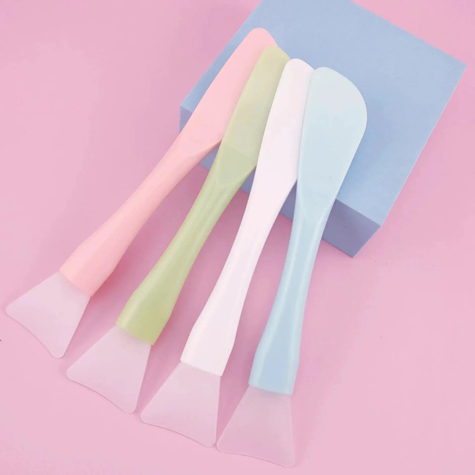 Silicone Facial Mask Brush With Soft Head And Scraper Dual Use Mud Film Tool For DIY Beauty Wholesale