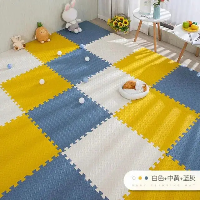 16 Piece Foam Baby Play Mat Interlocking Puzzle Tiles For Kids 30x30x1 Cm Soft Floor Carpet Set