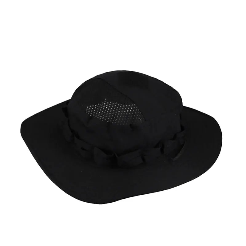 2025 Camo Tactical Enthusiasts Square Pocket Bonnie Cap Outdoor Bucket Hat Multicam For Fishing Hiking Sun Protection