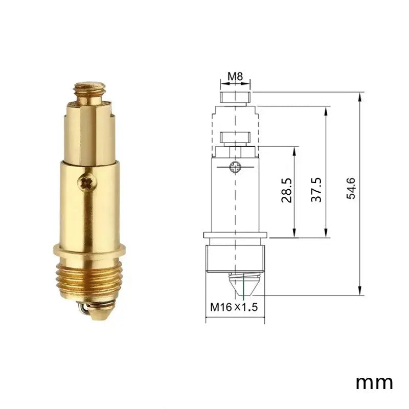 Brass spring pop-up basin waste plug with M16x1.5 thread Simples Market