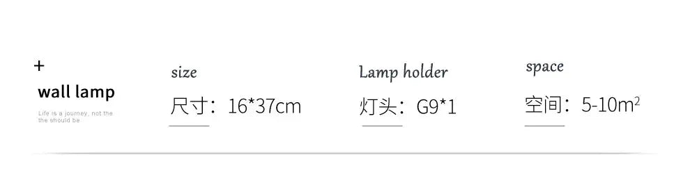 Nordic glass-ball LED wall lamp in metal finish, G9 holder, 16×37 cm, for 5–10 m² rooms