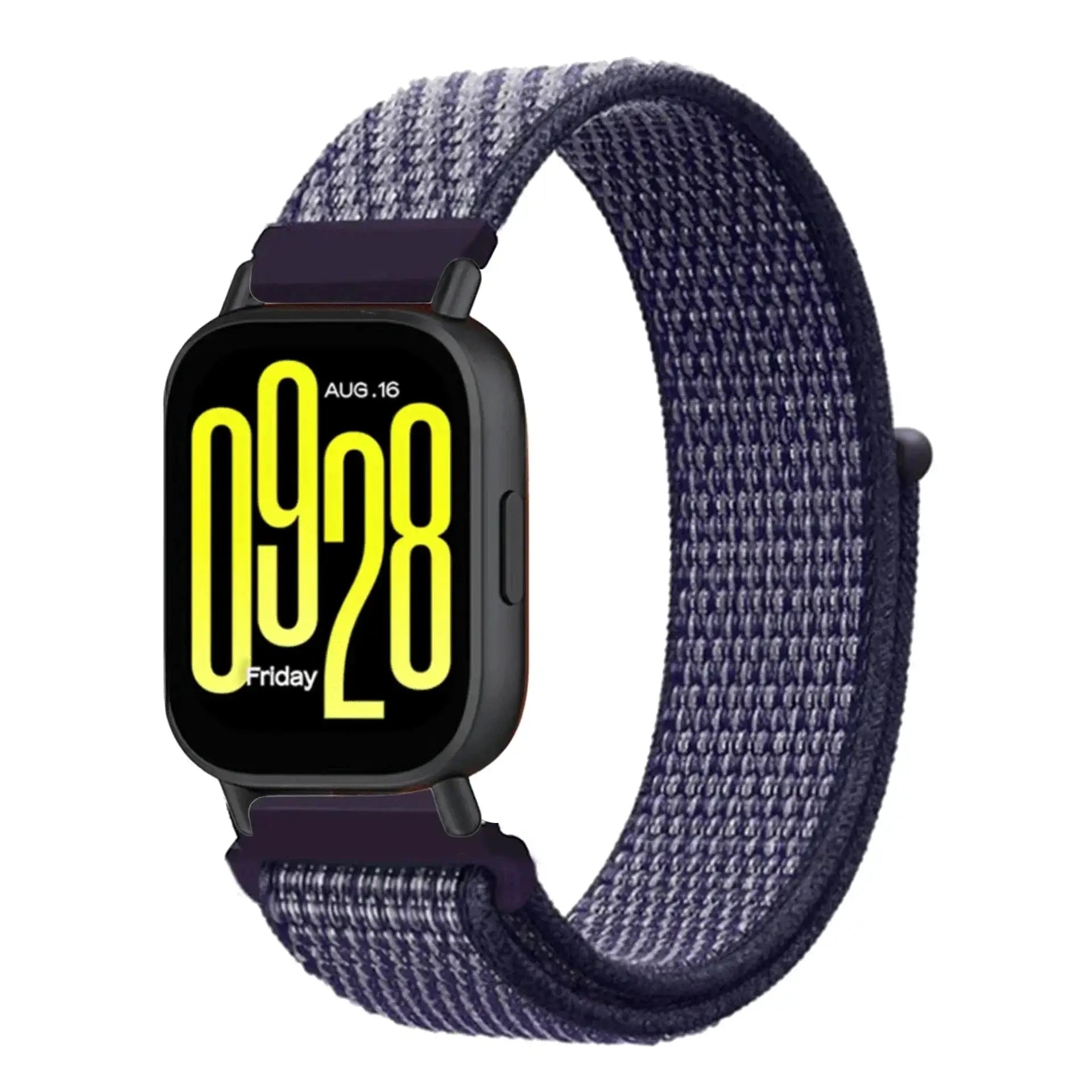Nylon watch strap for Redmi Watch 5 Active/Lite and Xiaomi Watch S4, navy woven, 20–22mm