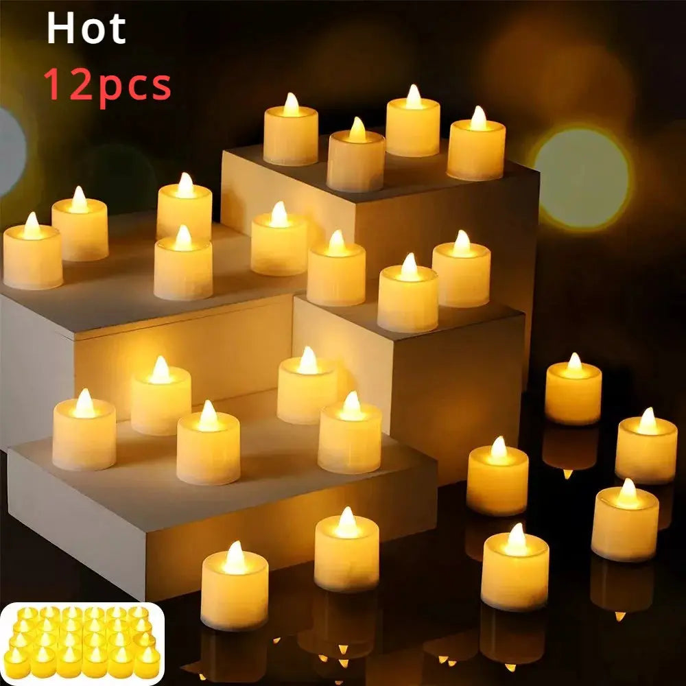LED Flameless Tea Candles Battery Powered Safe Candles For Wedding Decor Birthday Parties Home Table Candles