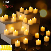LED Flameless Tea Candles Battery Powered Safe Candles For Wedding Decor Birthday Parties Home Table Candles