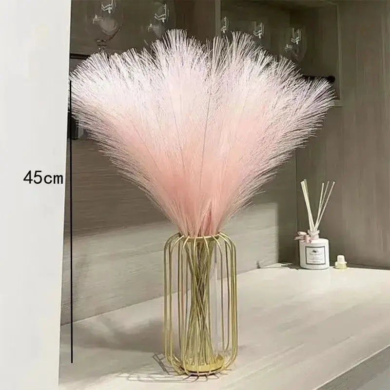 10 Pcs Artificial Pompous Grass Branches Fluffy Stems Vase Filler For Boho Home Decor And Floral Arrangements