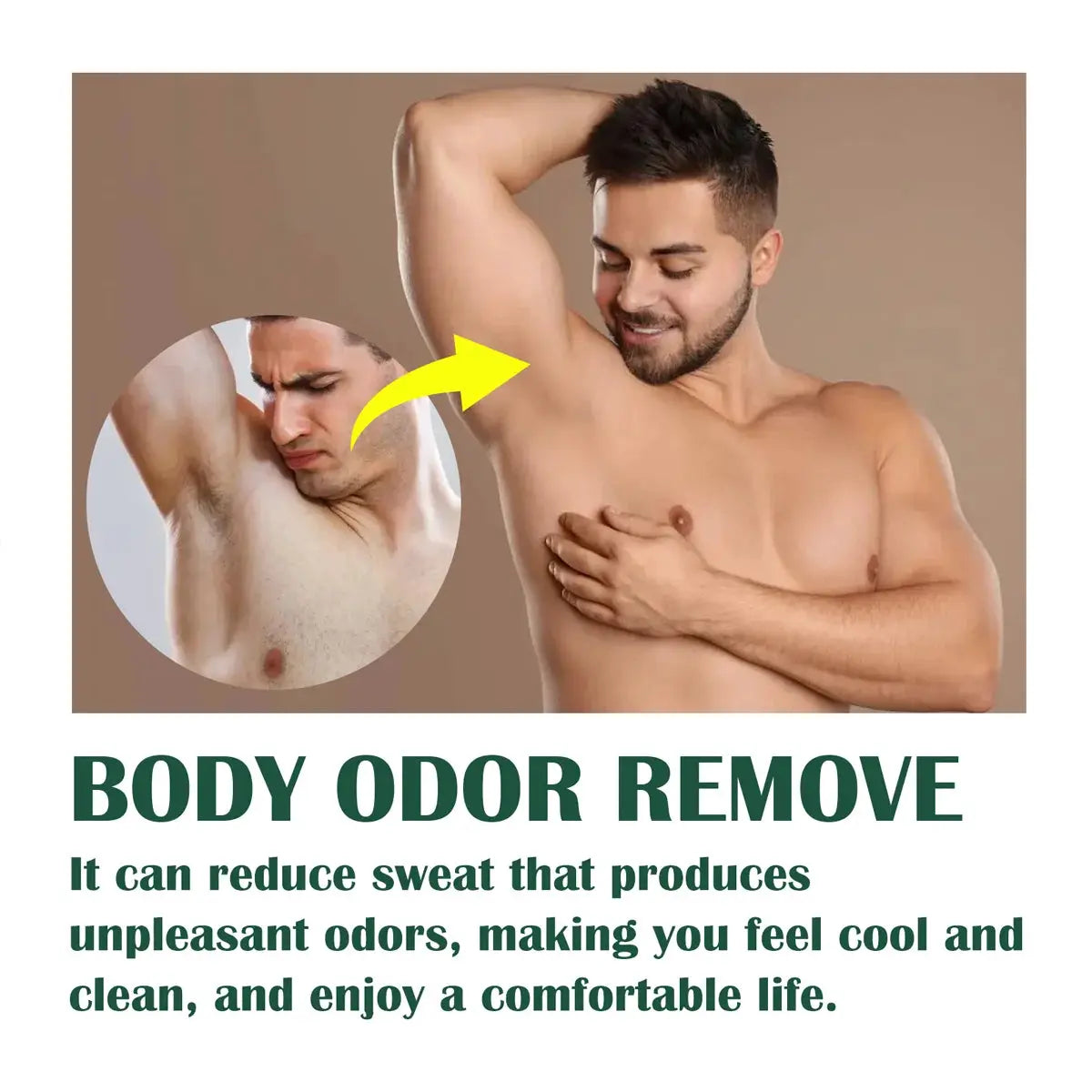 Herbal Essence Deodorant Cream for armpits and body, anti-allergic, long-lasting freshness, unisex, portable.