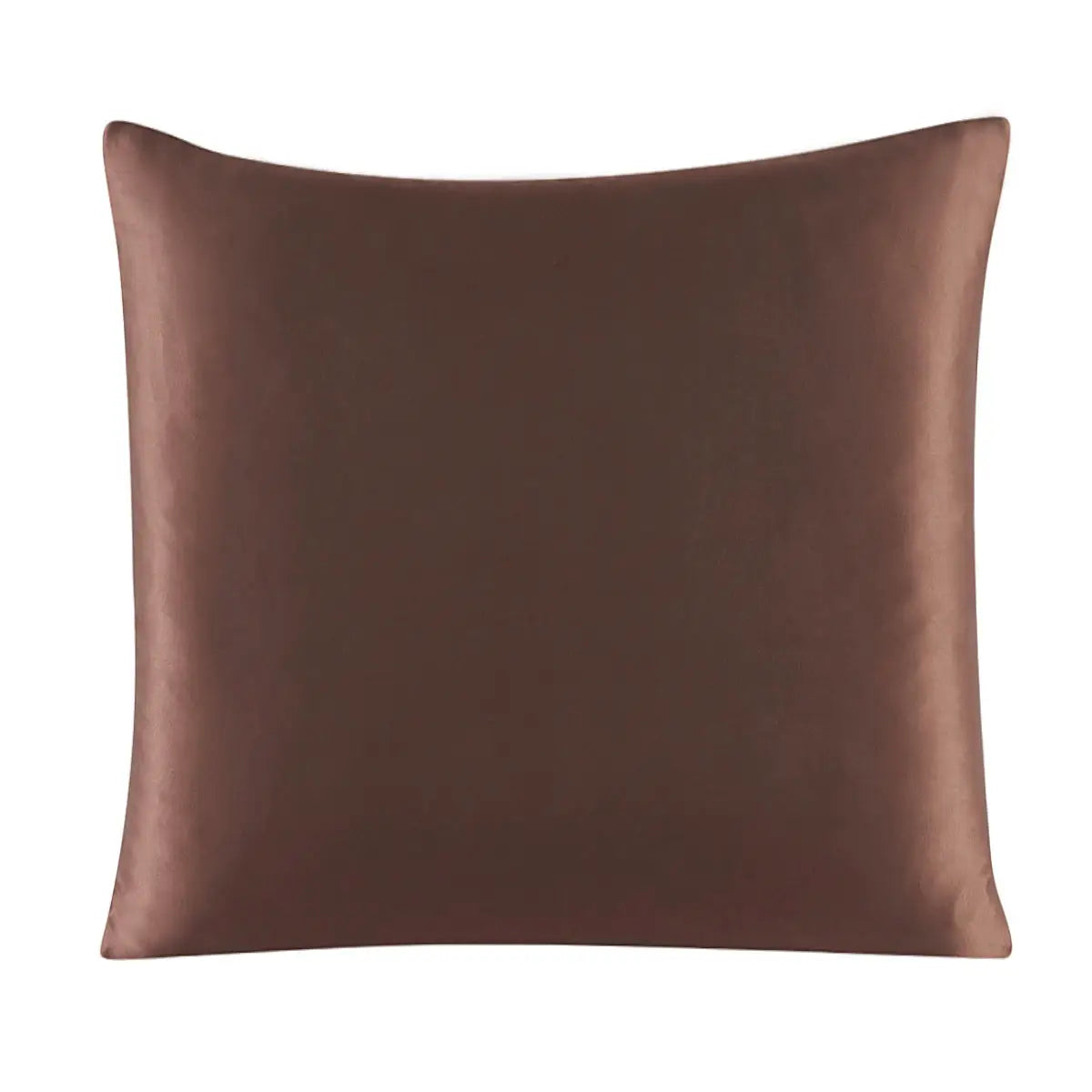 100% pure silk pillowcase with zipper, bronze-brown cushion cover 40x40cm