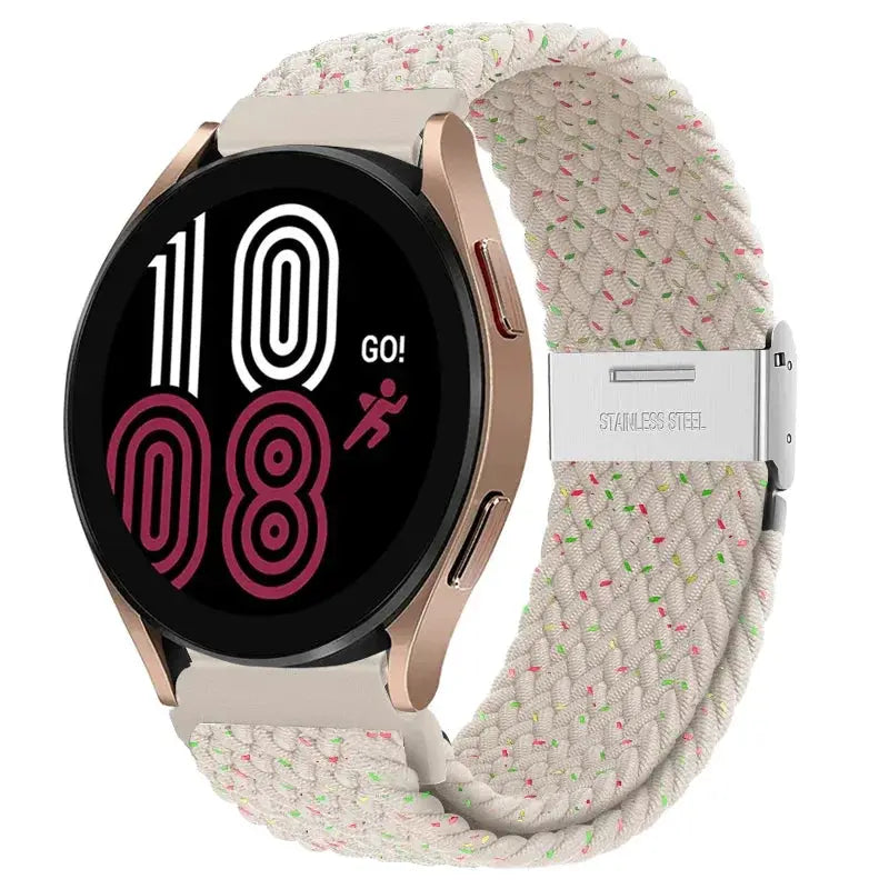 20mm 22mm Nylon Band for Samsung Galaxy Watch 6 5 4 40/44mm 5Pro Active 2 Gear S3 Braided Elastic Bracelet for Huawei GT2/3 4Pro