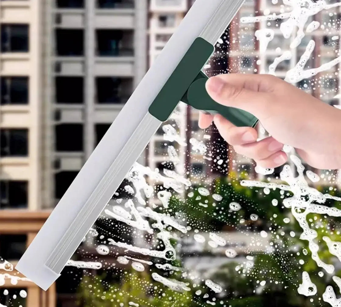 Simples Market telescopic cleaning brush with green silicone blade for windows