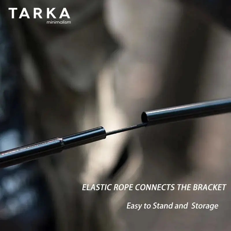 TARKA outdoor detachable light hanger stand with adjustable length; ultralight black metal