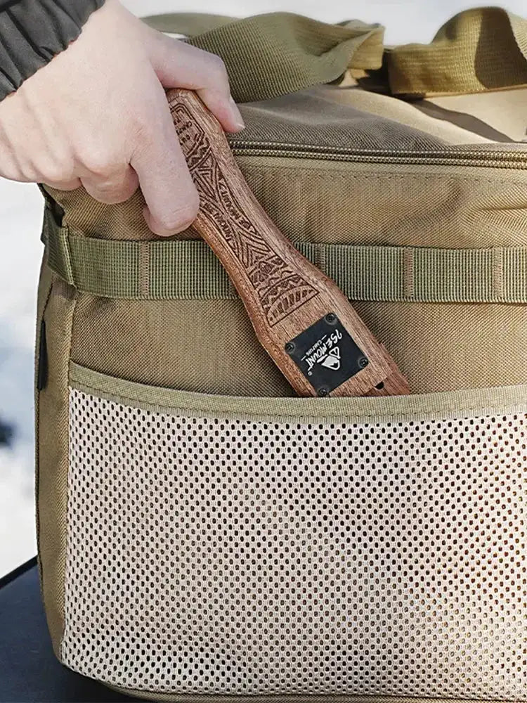 Simples Market outdoor grill pan handle with solid wood anti-scald insulated grip